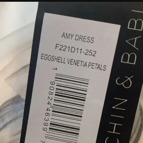 SACHIN + BABI Dress Size 8 NEW AMY Eggshell Venetia Petals Floral Satin - Picture 3 of 9